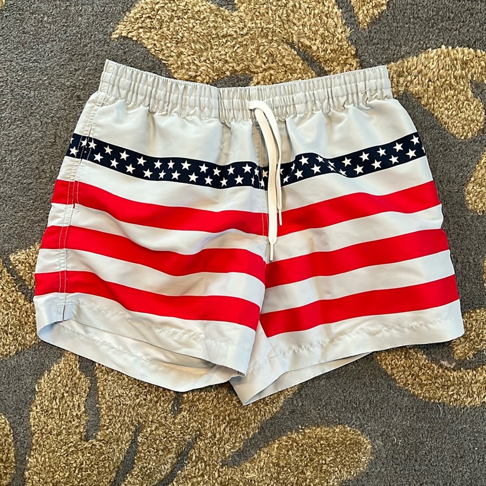 Medium Chubbies American Flag Swim Shorts